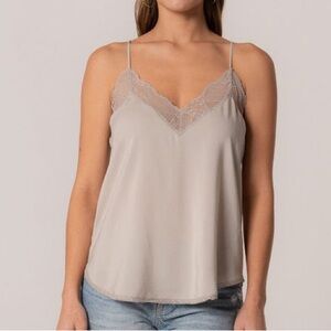 NWT VICI Lovestitch Beige Lace Cami Top